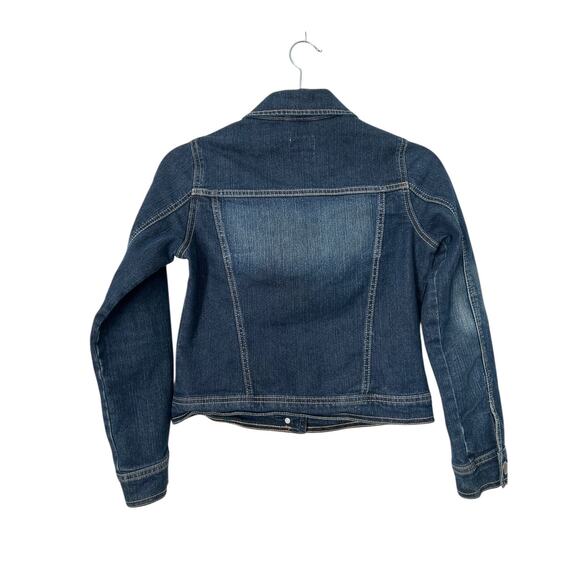 Est 1989 Place Jacket Girls Size L 10/12 Denim Button Front Stretch Blue Denim - Picture 5 of 10